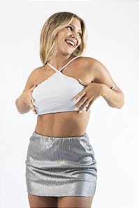 Top Nete Lurex Branco