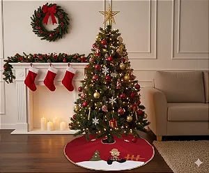 Saia Tapete Para Árvore De Natal 60 Cm Boneco De Neve