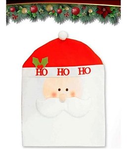 Capa De Encosto De Cadeira Papai Noel Natal Decoração Capa De Encosto De Cadeira Papai Noel Natal Decoração