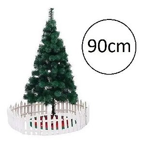 Árvore De Natal Pinheiro De Mesa Luxo 90 Cm Verde 73 Galhos  A0209E