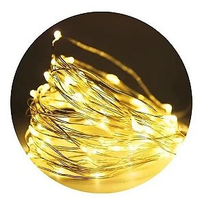 Kit 2 Fios De Arame 20 Led Enfeite Natal 2 M Pilha Decoração