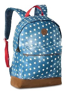 Mochila Casual Juvenil Hay Up Jeans Stars Estrelas Clio