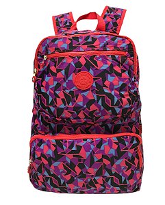 Mochila Escolar Fuseco Vermelho Crinkle Grande Casual Juvenil