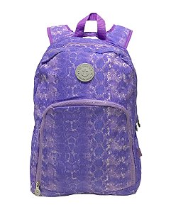 Mochila Escolar Juvenil Crinkle Keep The Faith Cor Violeta