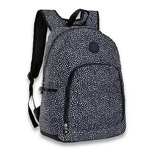 Mochila Escolar Casual Keep The Faith Fuseco Preto E Branco