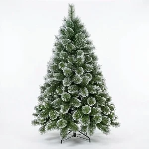 Árvore Pinheiro De Natal 1,20m Com Floco De Neve Luxo 170 Galhos A0612M