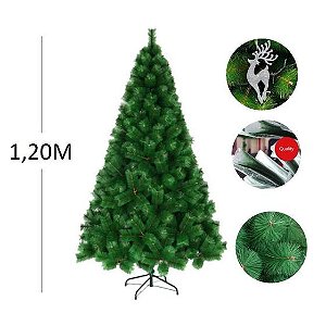 Árvore Pinheiro De Natal Cor Verde 1,20m Modelo Luxo 170 Galhos A0212E