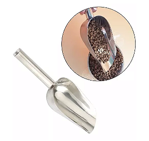 Pá Pegador De Gelo Ração Grãos Inox 350ml Para Bar Ke Home