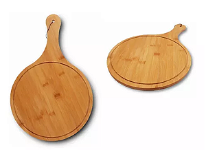 Tábua De Carne Em Bambu Corte Legumes Verduras 29x44 Cm