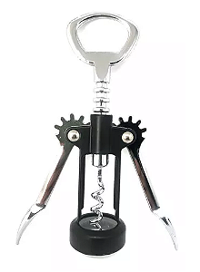 Saca Rolhas Metal Abridor De Garrafa Resistente Profissional