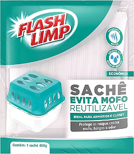 Sachê Evita Mofo Reutilizável Armários Closet Flash Limp
