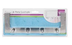 Gancho Encaixe Porta Suporte Pendurar Organizador Inox Casa