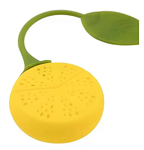 Infusor Para Chá Erva Em Silicone Com Alça Limão