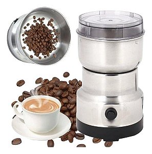 Moedor Triturador de Café Sementes Grãos Elétrico Inox 110/220V