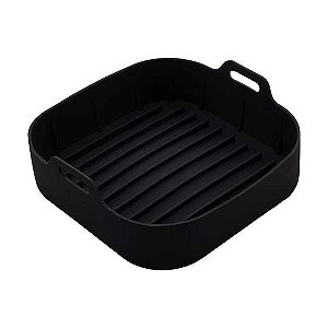 Forro de Silicone Cesto Para Air Fryer Em Casa Tem 20cm 16018 Preto