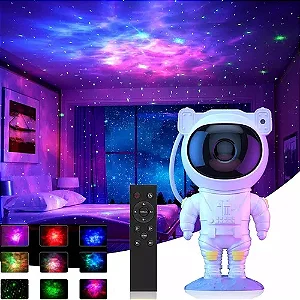 Projetor Astronauta Luminária Luz Galáxia Nebulosa Estrelas Eps-111 110v/220v