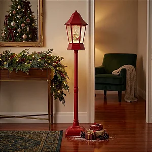Poste Decorativo Musical Luz De Led Natal Movimento 160x33cm