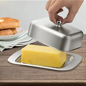 Mantegueira Em Aço Inox Tampa Kehome Luxo Resistente Prata