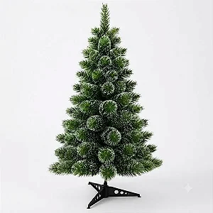 Árvore Pinheiro De Natal Cor Verde Com Neve 90 Cm A0609m