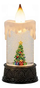 Enfeite Natalino Decorativo Vela Luminária Led A Pilha Luxo