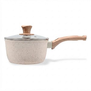 Panela Antiaderente Indução Com tampa 1,75l Creme- Dolce Home