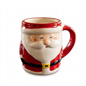 Caneca Cerâmica Papai Noel 330ml Wincy Luxo Natal