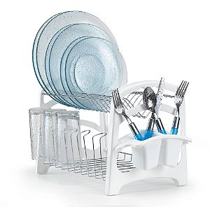 Escorredor de Pratos Supreme com Porta Talheres e Copos - Arthi