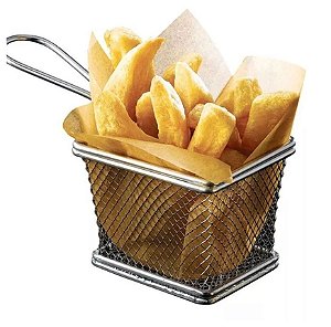 Mini Cesto Para Fritura Servir Porções Quentes Batata Frita CK4640