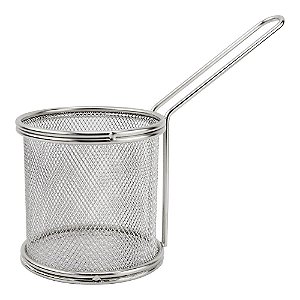 Mini Cesta Inox Para Servir Fritas e Porções
