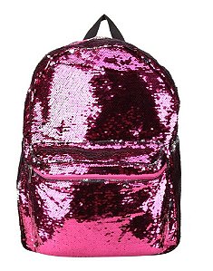 Mochila Paetê Muda de Cor Pink/Prata - Clio