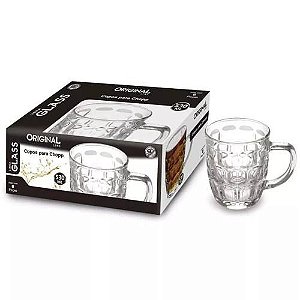 Caixa Com 6 Canecas De Vidro Para Chopp 530 Ml Original