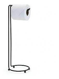 Suporte Papel Higiênico Chão Linha Black 47cm Arthi