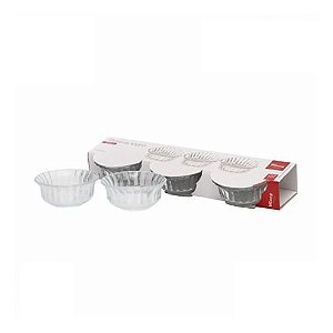 Potes De Vidro Multiuso 255 Ml 3 Peças Luxo Tipo Sobremesa