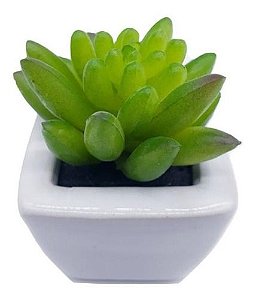 Mini Vaso Com Planta Suculenta Artificial 10x5 Cm Decoração