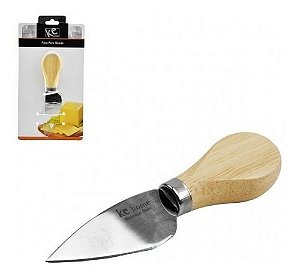 Kit Com 3 Facas Para Queijo Em Inox Com Cabo De Madeira Kehome