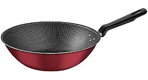 Panela Wok 28 Antiaderente Loreto Vermelha Tramontina 20395