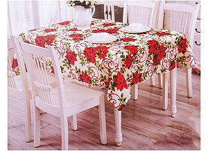 Toalha Quadrada De Mesa Natalina Para 4 Cadeiras 140x140 Cm