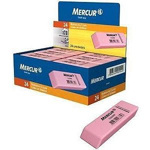 Kit Com 3 Borrachas de Apagar Escolar Macia Rosa 6.5 Cm Mercur Clean