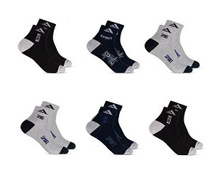 Kit Com 3 Pares De Meia Cano Médio Altomax Esportiva Adulto Altomax