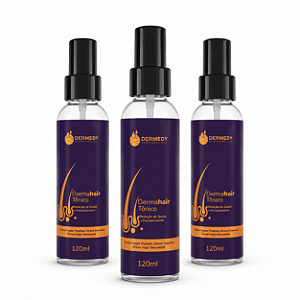 Kit com 3 Tônicos DermaHair – 120 ml cada