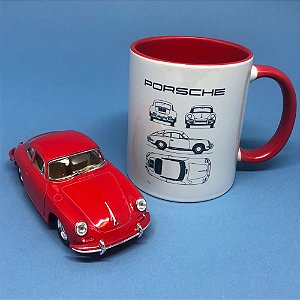 Kit Caneca e Miniatura Porsche 356