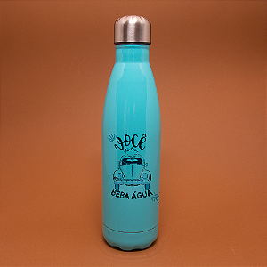 Garrafa térmica de inox fusca azul