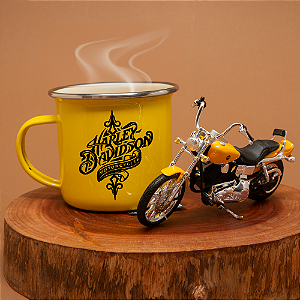 Kit Harley Davidson caneca e miniatura 2001 FXDWG Dyna Wide Glide