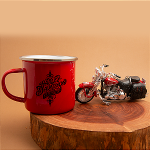 Kit Harley Davidson caneca e miniatura FLSTS Heritage Softail Springer 1999
