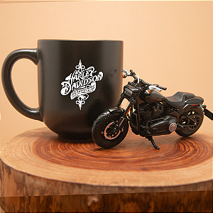 Kit Harley Davidson caneca e miniatura Fat Bob 114