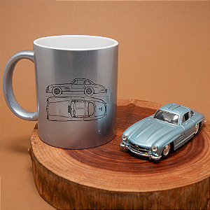 Kit Miniatura e Caneca Mercedes-Benz SL300 1954