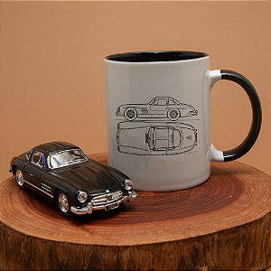 Kit Miniatura e Caneca Mercedes-Benz SL300 1954