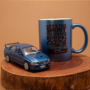 Kit Miniatura e Caneca Mitsubishi Evolution VII – Escala 1/36