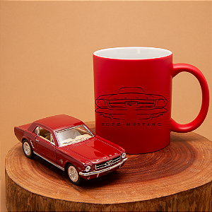 Kit Miniatura e Caneca Ford Mustang 1964 – Escala 1/36