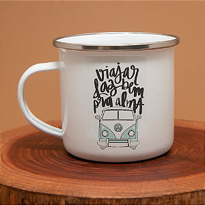Caneca Esmaltada Ágata VW Kombi T1
